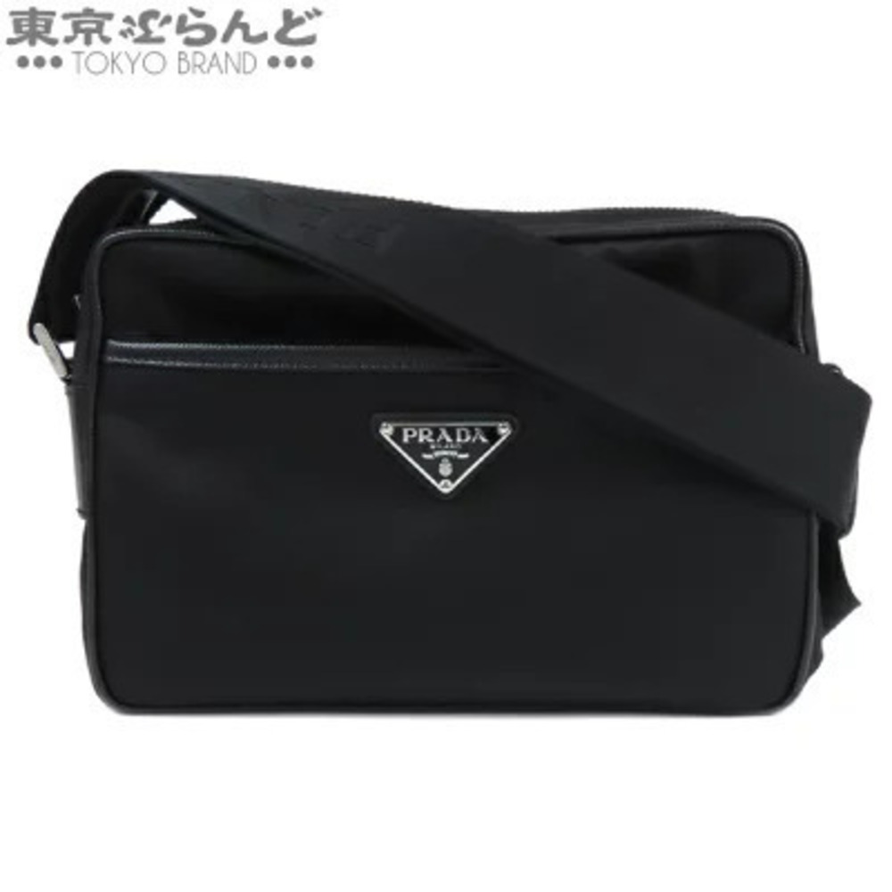Prada Shoulder Bag Leather Black